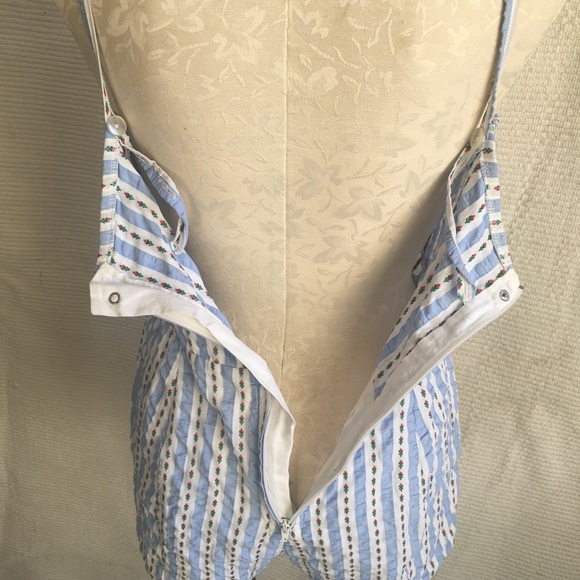 Updated! July 4th gold!! VTG 40s 50s Cotton Romper - Picture 7 of 8